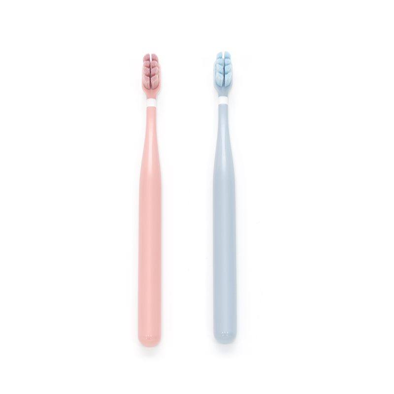 Brosse à dents de nettoyage en profondeur pour adulte, poignée triangulaire en PP, poils PBT souples ultra-fins
