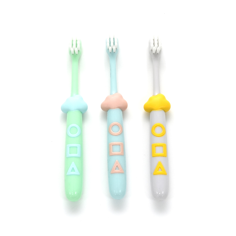 Brosse à dents de dessin animé, poignée en PP/TPE, poils PBT souples ultra-fins, nettoyage en profondeur pour enfants