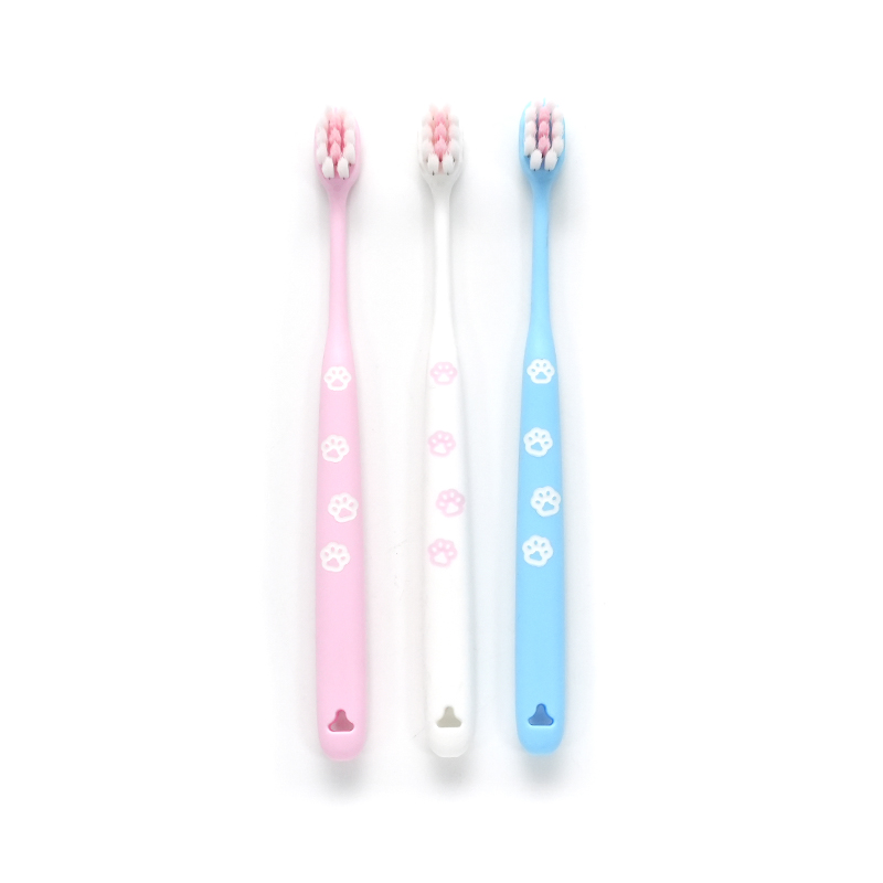 Brosse à dents en PP/TPE de Style griffe de chat, poils ultra-fins et souples en PBT, nettoyage en profondeur pour enfants