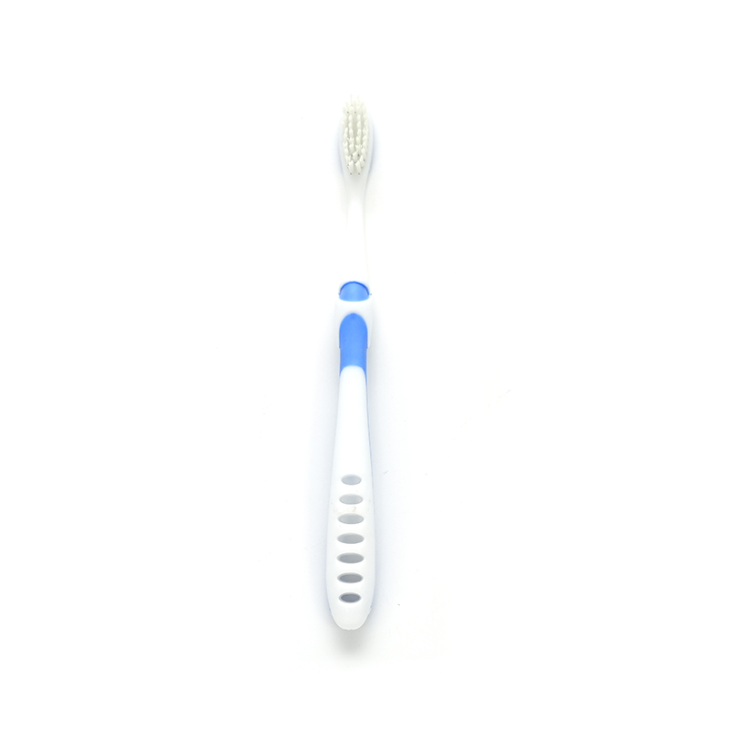 Brosse à dents 2 couleurs, poignée PP/TPE, poils PBT moyennement durs, nettoyage supplémentaire pour adulte