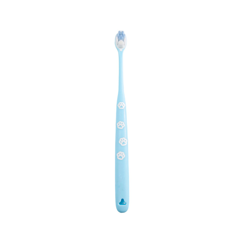 Poignée à motif de patte de chat en PP/TPE, poils PBT souples ultra-fins, mini brosse à dents de nettoyage en profondeur pour enfants